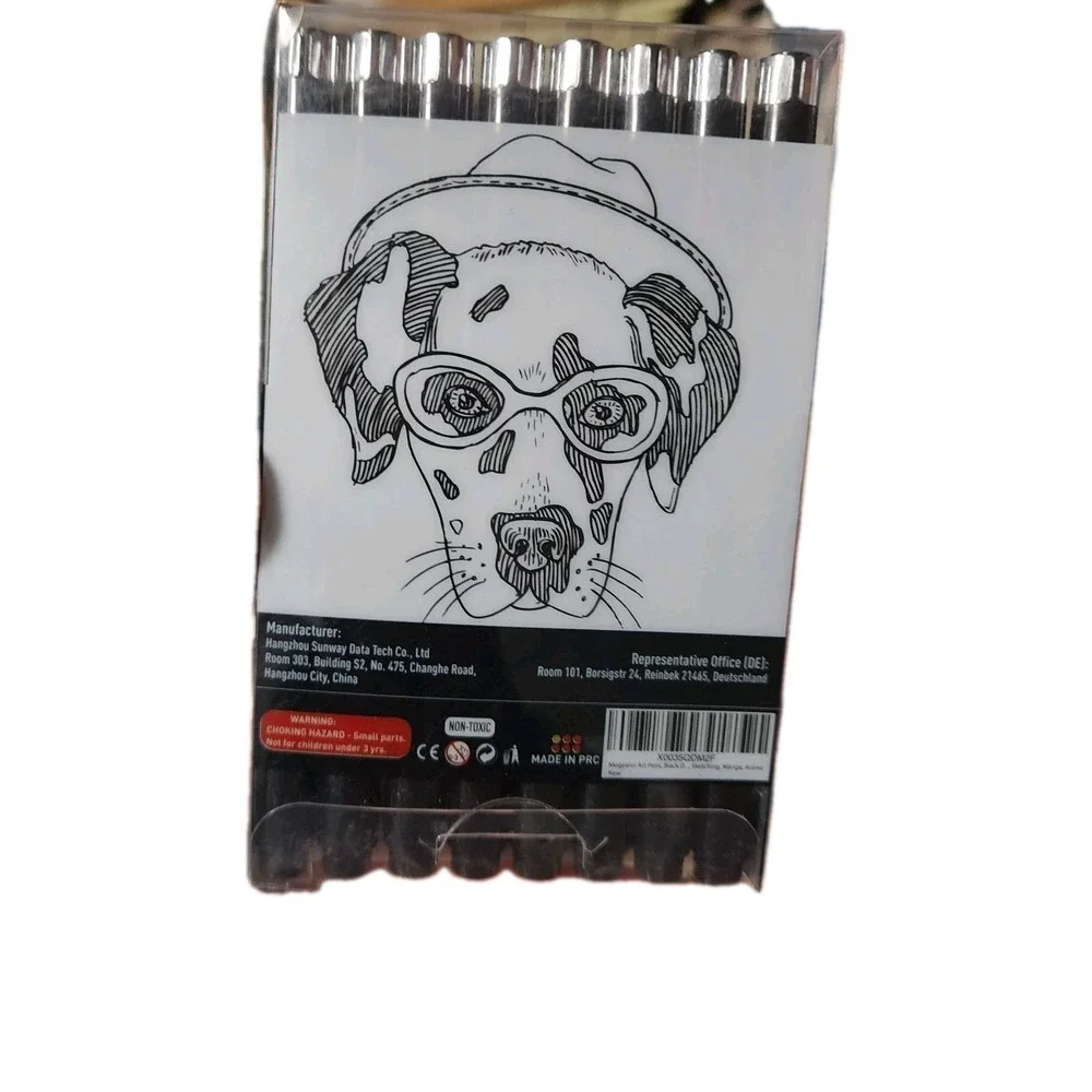 BlackArt 12 Waterproof Drawing Pens - Ideal for Artists, Sketching, Manga, and W